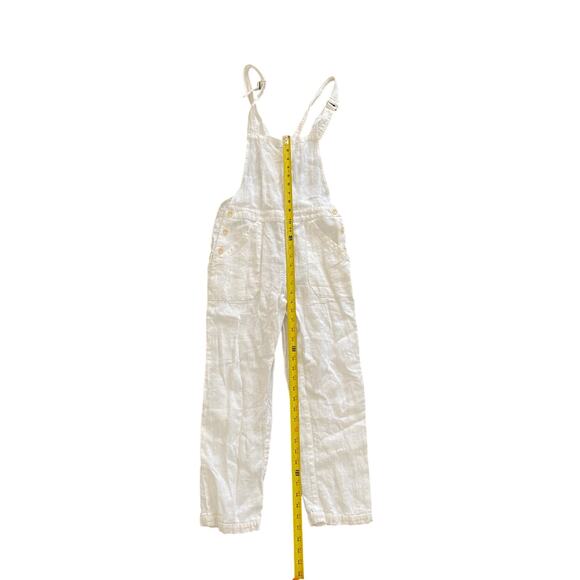 Lily Ashwell White Linen Slim Overalls Petite XXS Sustainable Minimalist Fairy - Picture 13 of 16